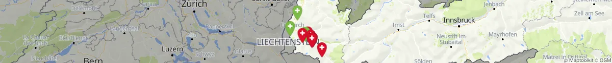 Kartenansicht für Apotheken-Notdienste in der Nähe von Nüziders (Bludenz, Vorarlberg)
